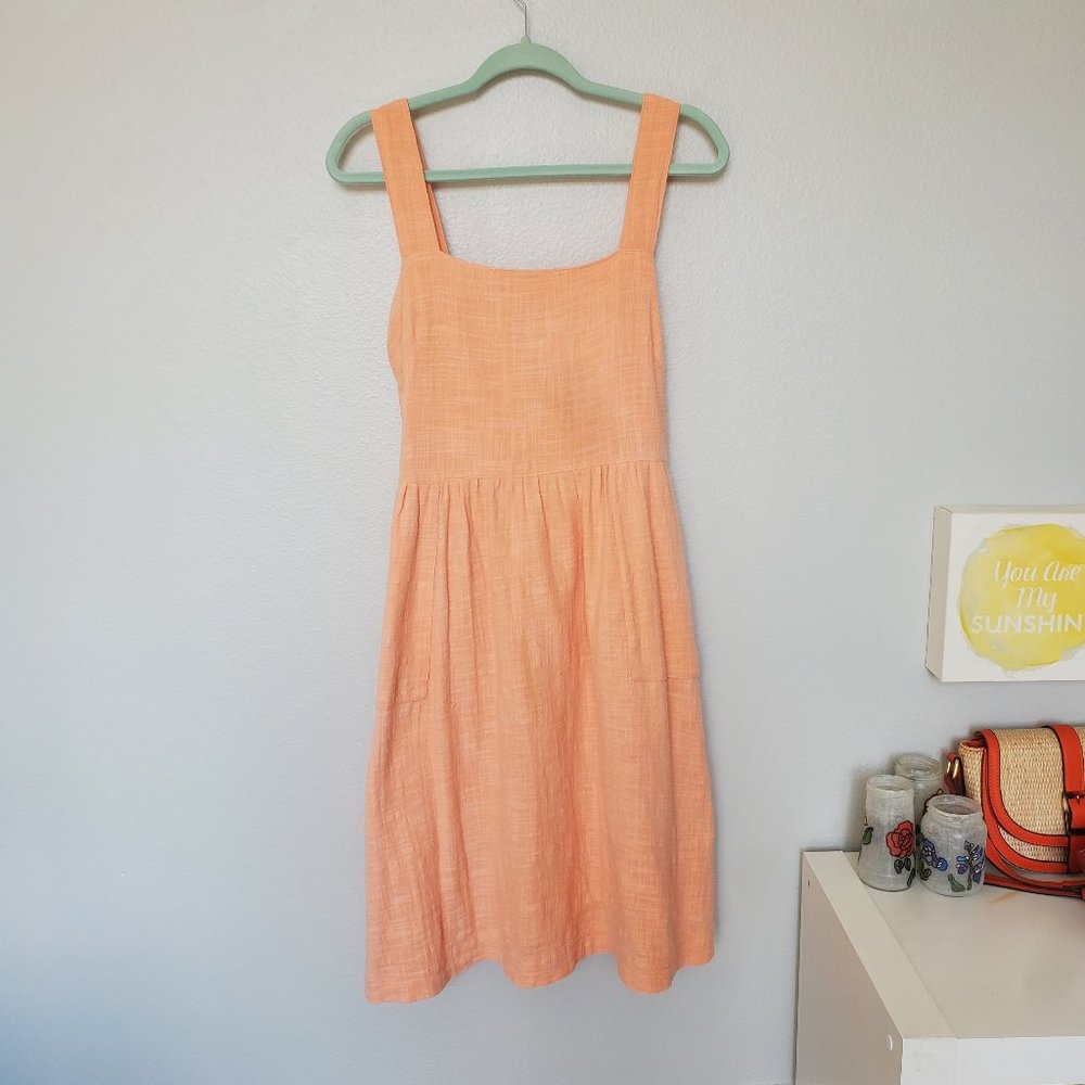 Anthropologie coral colored dress